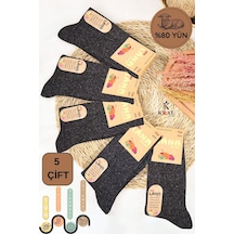 Kışlık Yün Çorap Lambswool Kuzu Yünlü Kadınlar Için Dikişsiz Termal Siyah