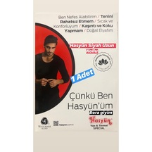 Hasyün Erkek Uzun Kollu Siyah Fanila Yün Içlik Termal Içlik