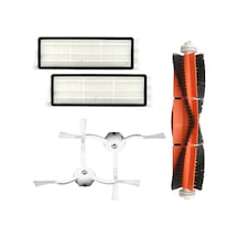 Xiaomi Mi Robot Vakum 2 Roborock S50 S51 S5 Hepa Filtre + Yan Fırça Ana Fırça Için Toz Kutusu Set- 5775
