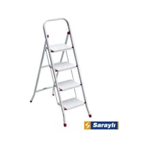 Pratik Metal Merdiven Beyaz 4 Basamaklı