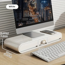 Honeybeeshop Çekmeceli Monitör Yükseltici Masaüstü Organizatör Dayanıklı Çok Bölmeli Ofis Ve Ev Aksesuarı