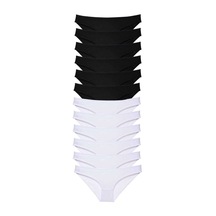 12 Adet Eko Set Likralı Kadın Slip Külot Siyah Beyaz Beden: Xl Standart