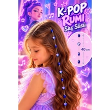 Kız Çocuk K-pop Rumi Temalı Saç Süsü 40 Cm Pratik Tel Tokalı