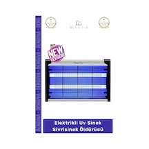Sivrisineköldürücü 37x25 Cm 6w 2000v Çift Floresan Mor Işık Etkili Güçlü Yazlık Balkon Kafe Lokanta
