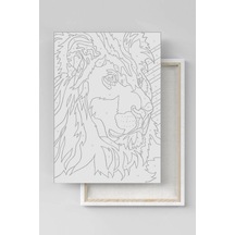 Webstyle Sayılarla Boyama Seti Kasnaklı Aslan Baba 60 X 75 Cm