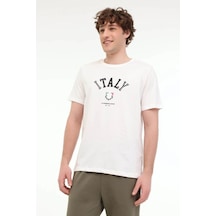Lumberjack Ml Renato 11ıtl1030 5fx Beyaz Erkek T-shirt 101940309 Beyaz