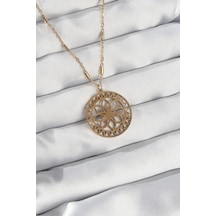 Buğz 316l Çelik Zincir Gold Renk Lotus Model Kolye Diğer