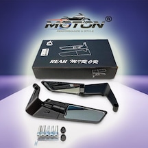 H2 Model Katlanır Yarasa Motosiklet Gidon Ayna Takımı Büyük Model