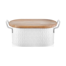 The Mia Prizma Ekmek Saklama Kabı Beyaz 40x22x18 Cm Pzm0003 Beyaz