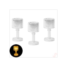 Retro Mini Masa Lambası Pilli Led Işık, 8,5cm X 4cm X 3 Adet