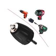 Şarjlı Vidama Matkap Için 1/4 Hex Adaptörlü Mandren 10mm 3/8 Mm Otomatik Anahtarsız Süpra Mandren