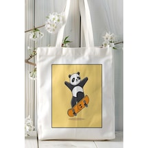 Art Hediye Panda Baskılı Omuz Çanta Kişiye Özel Model 6 Çok Renkli