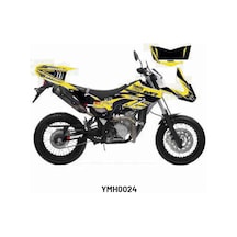 Yamaha Wr 125 X/r "dunlop Sarı" Tasarım Motosiklet Sticker Etiket