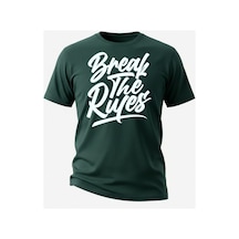 Urbantrendstore Unisex Siyah Oversize Fit Rahat Geniş Salaş T-shirt Günlük Tişört Yeşil