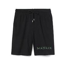 The Matrix Logo Erkek Siyah Şort 001