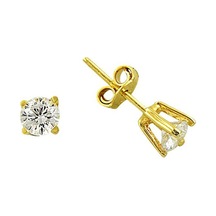 Küpe Tektaş Sarı Altın 0.97 Gram