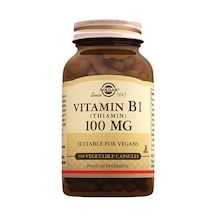 Solgar Vitamin B1 Thiamin 100 MG 100 Kapsül