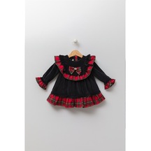 Babydoll Elbise Babydola Siyah Fırfırlı-1-7460