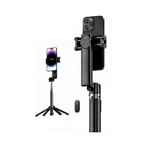 Bluetooth Kumandalı Gimbal Sabitleyici 102cm Selfie Çubuğu Ve Tripod Yatay Ve Dikey Eksenli Işık Takılabilir Genel