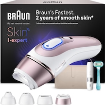 Braun Akıllı Ipl Epilasyon Cihazları Skin İ Expert 7 - Ev İçin Kalıcı Lazer Epilasyon Çanta, Mini Tıraş Makinesi, Venus Tıraş Makinesi, 4 Aparat - Pl7442, Beyaz/pembe Altın