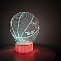 Kişiye Özel Basketbol Temalı 3d Rgb Led Gece Lambası Jetjest Ta