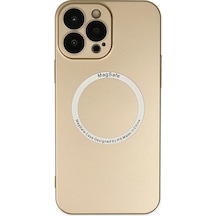 Apple Uyumlu iPhone 13 Pro Kılıf Jack Magneticsafe Lens Silikon Altın