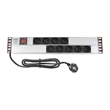 Amp Connect 19" 2u 9'lu Fransız Ups On / Off Anahtarlı Kabinet Grup Prizi Pdu -16a
