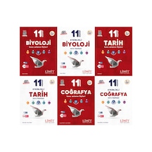 Limit 2027 11. Sınıf Biyoloji + Tarih + Coğrafya Konu Anlatım Föyleri + Soru Bankası Seti 6 Kitap Maarif Model