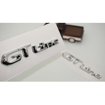 Dk Tuning Gt Line Çamurluk Yanı Krom Metal Yazı Logo Amblem Seti Peugeot İle Uyumlu Bagaj Arma