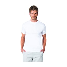 Seher 6 Adet Beyaz Erkek Fanila Sıfır 0 Yaka Kısa Kol Pamuk T-Shirt Beyaz