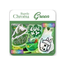 Yeşil Renk Temalı Hologram Stickerlar 21 Adet Sticker Paketi Suya Dayanıklı Laptop Termos Telefon Etiket Seti