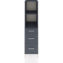 Kronos Dolap 2 Raflı 3 Çekmeceli 44x59x182 Antrasit-antrasit Antrasit