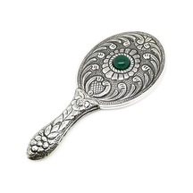Altın Sepeti GA075 Yeşil Taşlı Hürrem Sultan El Aynası