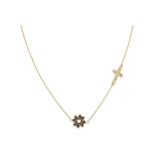 Kuyumcudukkani "haçlı Yonca"figürlü Kolye -37131-g-blk Gold