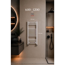 600X1200 Beyaz Havlupan 16 Borulu Banyo Havlupanı