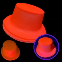 Neon - 24 - Partisi Turuncu Renk Plastik - Dpmıx-hb - Fötr Şapka Tüm Yaşlar
