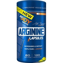 Bigjoy Sports Arginine 120 Bitkisel Kapsül Aromasız Saf Arjinin