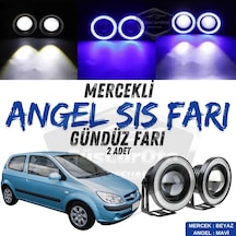 Hyundai Getz 2002 2011 Uyumlu Üniversal Mercekli Angel Sis Farı Metal Su Geçirmez 76 Mm Mavi H Gündüz Farı Angel Sis Farı 58097604