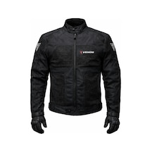 Venom Dynamic Siyah 4 Mevsim Fileli Motorcu Montu Ce Korumalı 1 Beden Büyük Alınız
