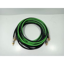 Amfi Rca Kablosu 5 Metre - El Yapımı %100 Bakır Parazit Yapmaz Pro Özel Anfi Rca Ses Kablosu