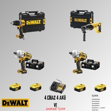 Dewalt DCD805NT + DCH133NT + DCF961NT+ DCF961NT 4 Adet 5 Amper Akü + Şarj Aleti Set