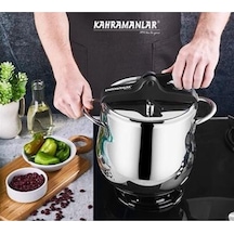Kahramanlar Platin Güveç Düdüklü Tencere 7 Lt 2132s Gümüş - Siyah