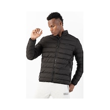 Maraton Sportswear Regular Erkek Dik Yaka Takma Kol Basic Siyah Mont 22314-siyah Siyah