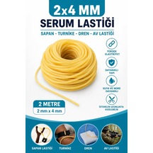 2x4 Mm Serum Lastiği 2 Metre Sapan Lastiği Turnike Dren Av Lastiği Esnek Kauçuk