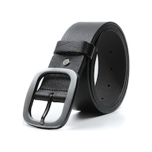 Livize %100 Manda Derisi Erkek Kot Kemeri 4,5 Cm Siyah