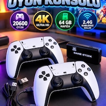 20600 Oyunlu 4k Retro Oyun Konsolu 64 Gb Hafıza Ve 2.4g Kablosuz Oyun Kolları