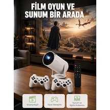 Mey İthalat 10.000 Oyun Destekli, Çift Kollu 4k Projeksiyon Hdmı, Usb, Aux, Ethernet Yok Yeni Nesil