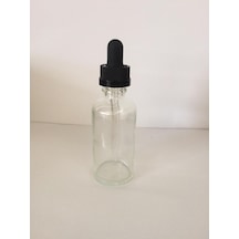 50Ml Cam Şeffaf İnce Damlalıklı Çocuk Kilitli Kapak Siyah(10 A...