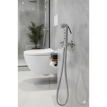 Fix Shattaf Krom Tek Gövde Askılı Set Gri