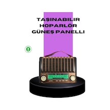 Güneş Enerjili Taşınabilir Radyo Ve Bluetooth Hoparlör Çok Fonksiyonlu